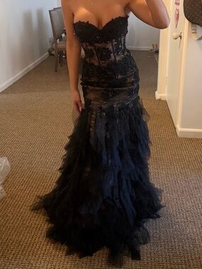 ⬇️Ⓜ️ Jovani Long Lace Prom Dress 79045